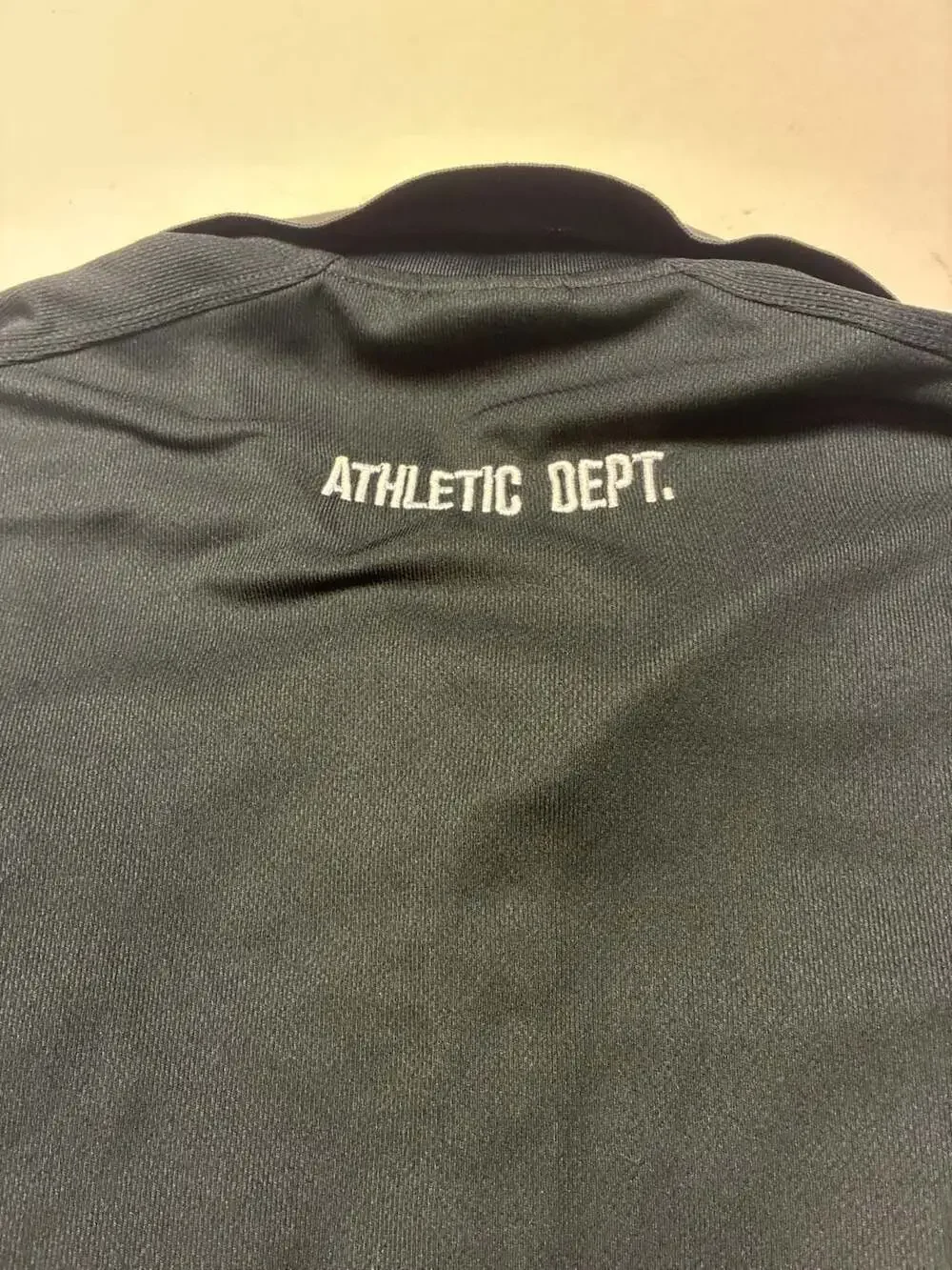 Nike Golf Dri-Fit Athletic Dept. Black Embroidered Eagle Polo Shirt